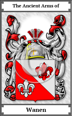 Wanen Family Crest Download (JPG)  Book Plated - 150 DPI