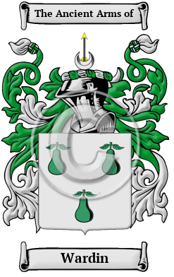 Wardin Family Crest/Coat of Arms