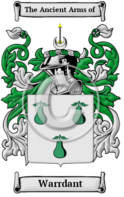 Warrdant Family Crest/Coat of Arms