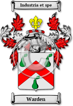 Warden Family Crest Download (jpg) Legacy Series - 150 DPI