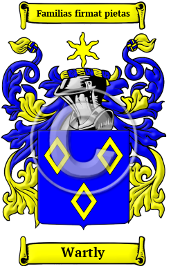 Wartly Family Crest/Coat of Arms