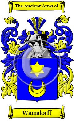 Warndorff Family Crest/Coat of Arms