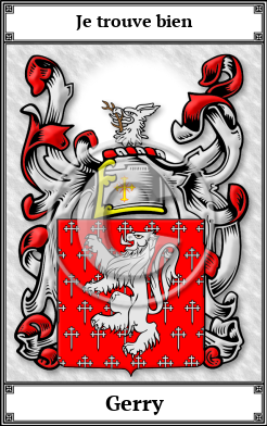 Gerry Family Crest Download (JPG) Book Plated - 600 DPI
