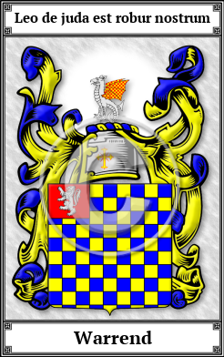 Warrend Family Crest Download (JPG)  Book Plated - 150 DPI