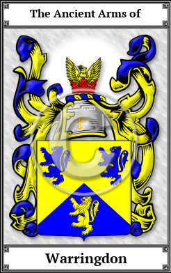 Warringdon Family Crest Download (JPG) Book Plated - 600 DPI