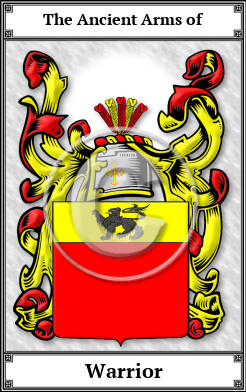 Warrior Family Crest Download (JPG)  Book Plated - 150 DPI