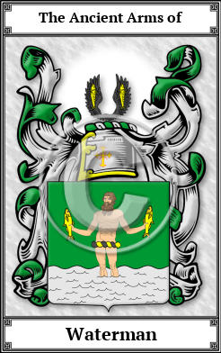 Waterman Family Crest Download (JPG) Book Plated - 600 DPI