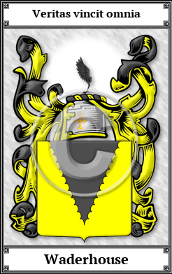 Waderhouse Family Crest Download (JPG)  Book Plated - 150 DPI