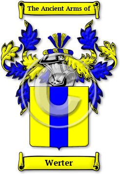 Werter Family Crest Download (jpg) Legacy Series - 150 DPI