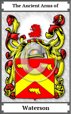 Waterson Family Crest Download (JPG) Book Plated - 600 DPI