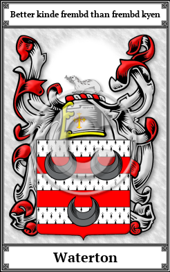 Waterton Family Crest Download (JPG)  Book Plated - 150 DPI
