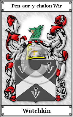 Watchkin Family Crest Download (JPG)  Book Plated - 150 DPI