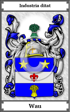 Wau Family Crest Download (JPG)  Book Plated - 150 DPI