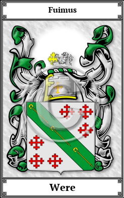 Were Family Crest Download (JPG) Book Plated - 600 DPI