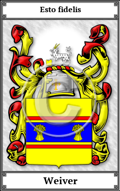 Weiver Family Crest Download (JPG)  Book Plated - 150 DPI