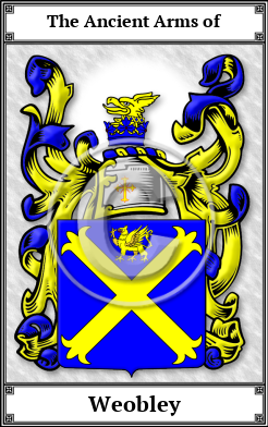 Weobley Family Crest Download (JPG)  Book Plated - 150 DPI