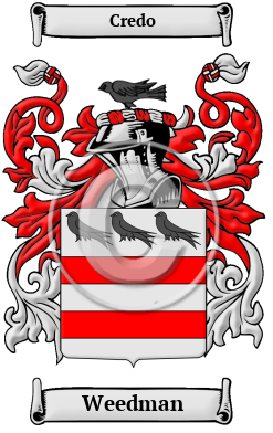 Weedman Family Crest/Coat of Arms