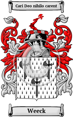Weeck Family Crest/Coat of Arms