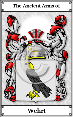 Wehrt Family Crest Download (JPG) Book Plated - 300 DPI