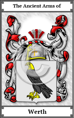 Werth Family Crest Download (JPG) Book Plated - 600 DPI