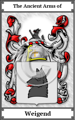 Weigend Family Crest Download (JPG)  Book Plated - 150 DPI