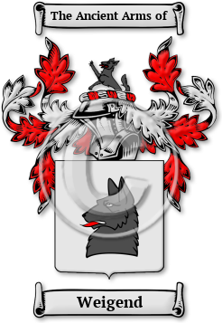 Weigend Family Crest Download (jpg) Legacy Series - 150 DPI