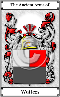 Waiters Family Crest Download (JPG)  Book Plated - 150 DPI