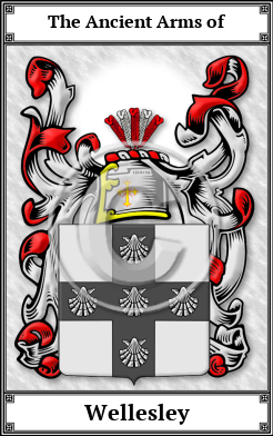 Wellesley Family Crest Download (JPG) Book Plated - 600 DPI