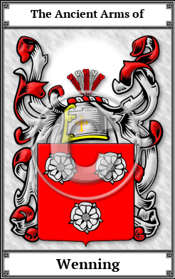 Wenning Family Crest Download (JPG)  Book Plated - 150 DPI