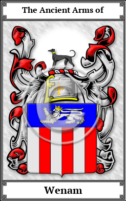 Wenam Family Crest Download (JPG)  Book Plated - 150 DPI