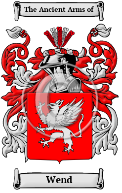 Wend Family Crest/Coat of Arms