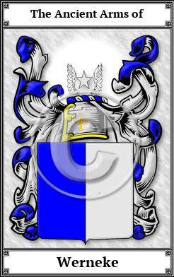 Werneke Family Crest Download (JPG)  Book Plated - 150 DPI