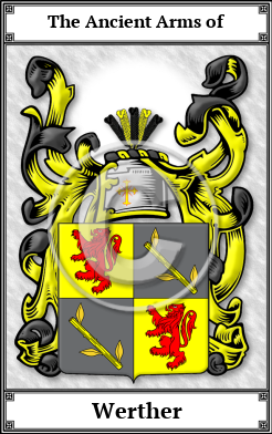 Werther Family Crest Download (JPG)  Book Plated - 150 DPI