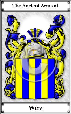 Wirz Family Crest Download (JPG)  Book Plated - 150 DPI