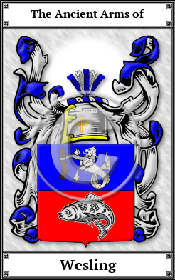 Wesling Family Crest Download (JPG)  Book Plated - 150 DPI