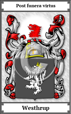 Westhrup Family Crest Download (JPG) Book Plated - 600 DPI