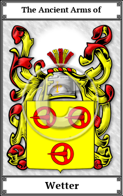 Wetter Family Crest Download (JPG) Book Plated - 600 DPI