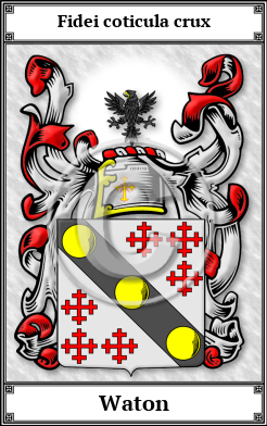 Waton Family Crest Download (JPG) Book Plated - 600 DPI