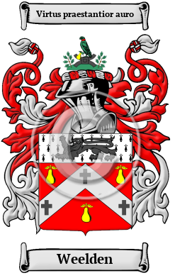 Weelden Family Crest/Coat of Arms