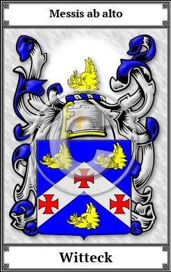 Witteck Family Crest Download (JPG) Book Plated - 600 DPI