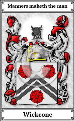 Wickcone Family Crest Download (JPG) Book Plated - 300 DPI