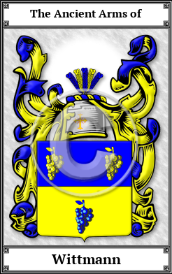 Wittmann Family Crest Download (JPG) Book Plated - 600 DPI