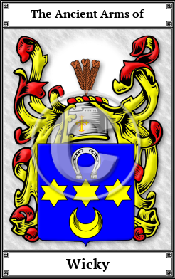Wicky Family Crest Download (JPG)  Book Plated - 150 DPI