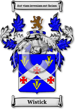 Wistick Family Crest Download (jpg) Legacy Series - 150 DPI
