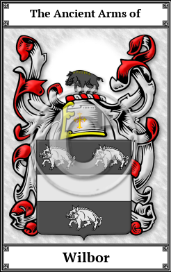 Wilbor Family Crest Download (JPG) Book Plated - 600 DPI