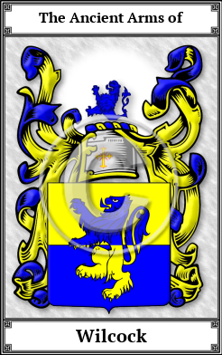 Wilcock Family Crest Download (JPG) Book Plated - 600 DPI