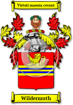 Wildermuth Family Crest Download (jpg) Legacy Series - 150 DPI