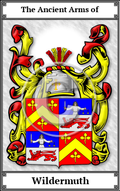 Wildermuth Family Crest Download (JPG)  Book Plated - 150 DPI