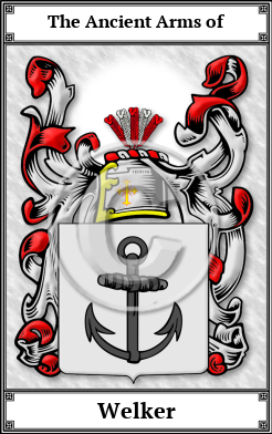 Welker Family Crest Download (JPG)  Book Plated - 150 DPI