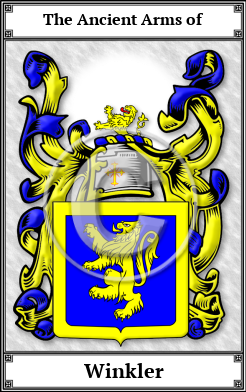 Winkler Family Crest Download (JPG) Book Plated - 600 DPI